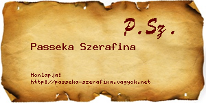 Passeka Szerafina névjegykártya